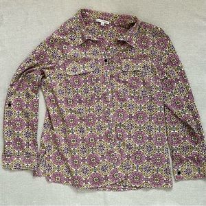 NOTATIONS PATTERNED BUTTON UP SHIRT